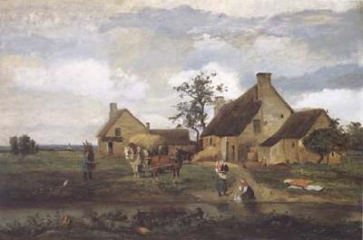 Jean Baptiste Camille  Corot Ferme a Recouvriere (mk11) oil painting image